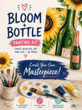Bloom + Bottle Painting Kit with sunflowers and champagne bottles