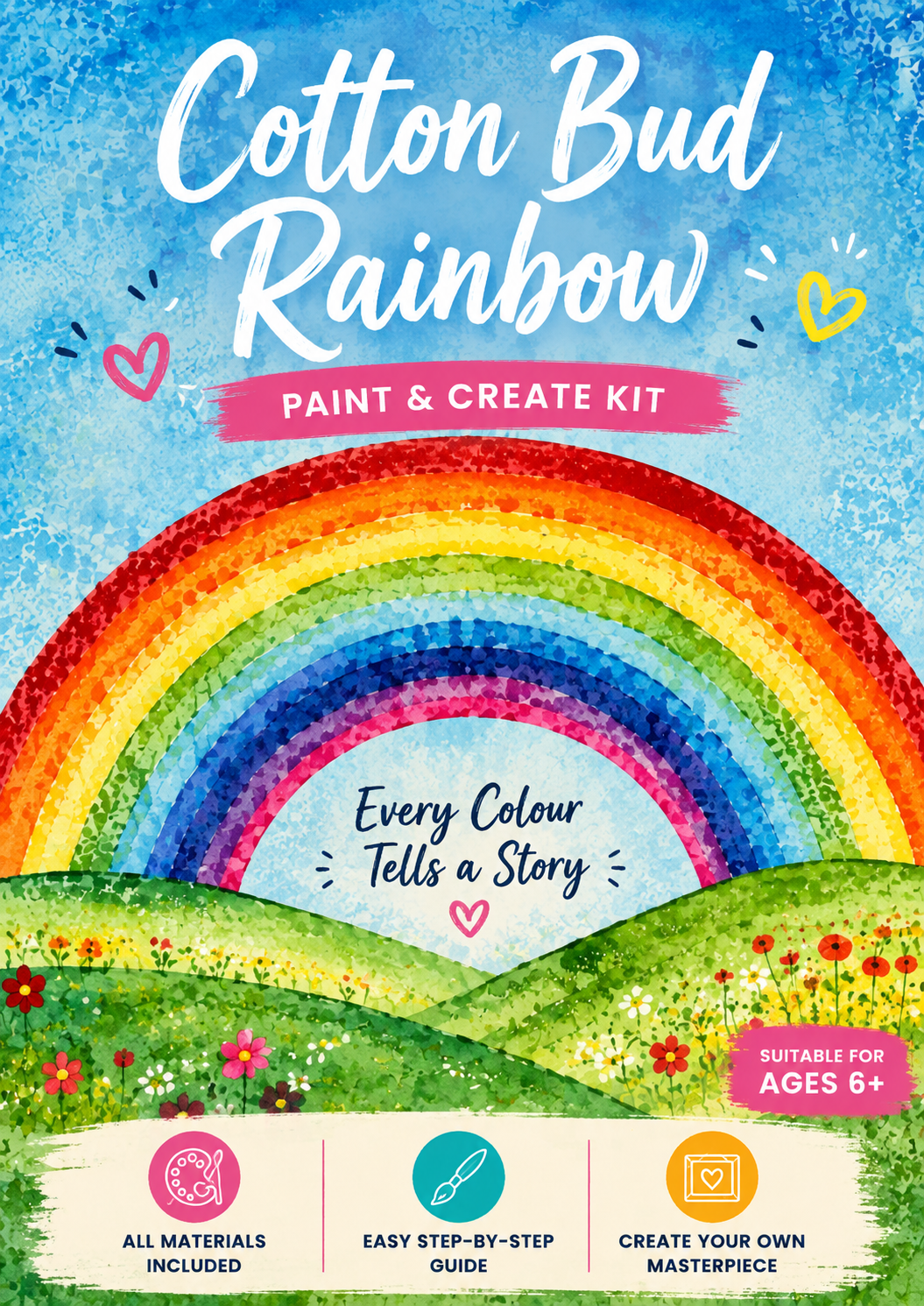 Cotton Bud Rainbow – Paint & Create Kit